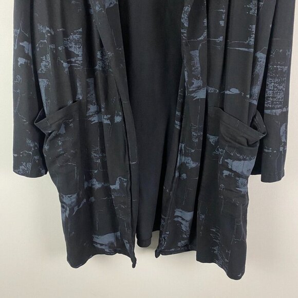 Bella Amore Cardigan Sweater Size L/XL Open Front Cotton Pockets Made in Italy - Picture 3 of 10